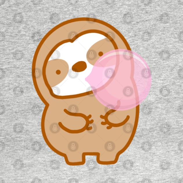 Cute Bubble Gum Sloth by theslothinme